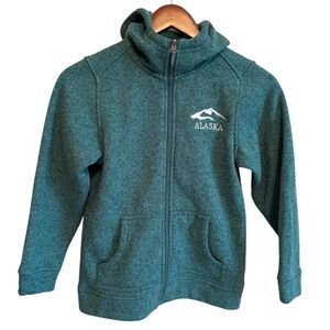 Alaska jacket hoodie by Landway youth size large Teal Green